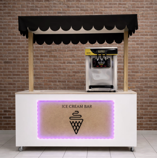 Machine à glace et bar lumineux